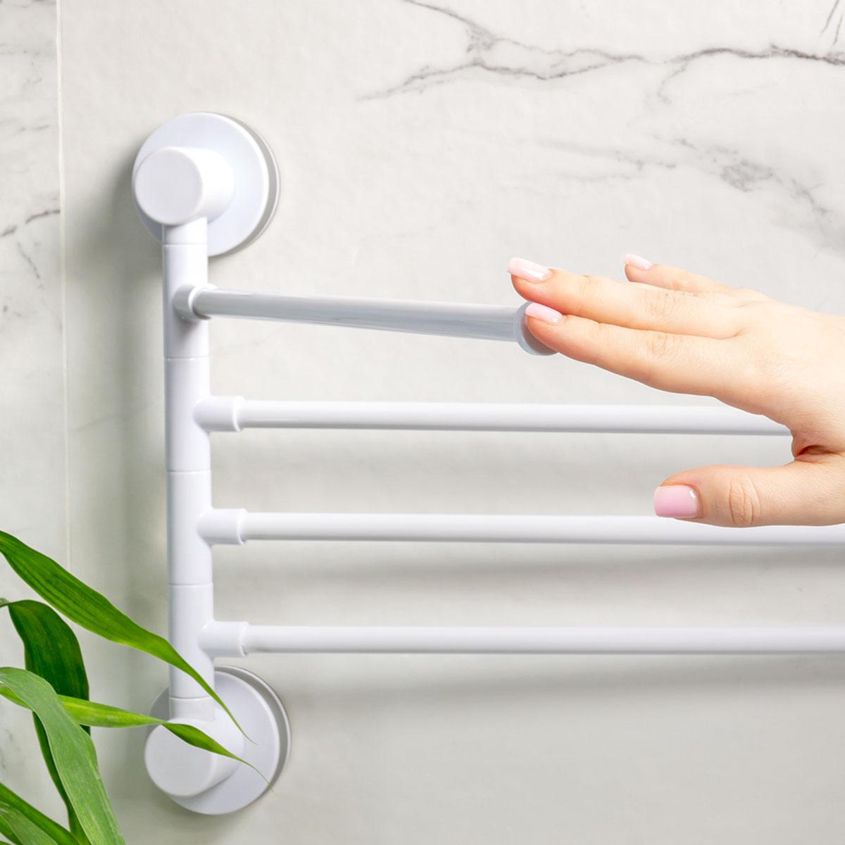 Держатель для полотенец MVM BP-28 white/gray поворотный четверной Белый (211812) - фото 10 Держатель для полотенец MVM BP-28 white/gray поворотный четверной Белый (211812) - фото 10