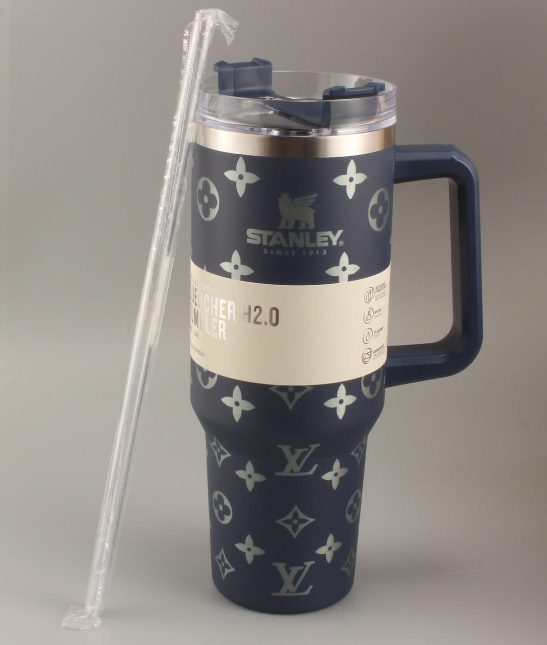 Термочашка Stanley Quencher H2.0 Tumbler из нержавеющей стали 1,18 л Navy Blue Monogram (KT6007836)