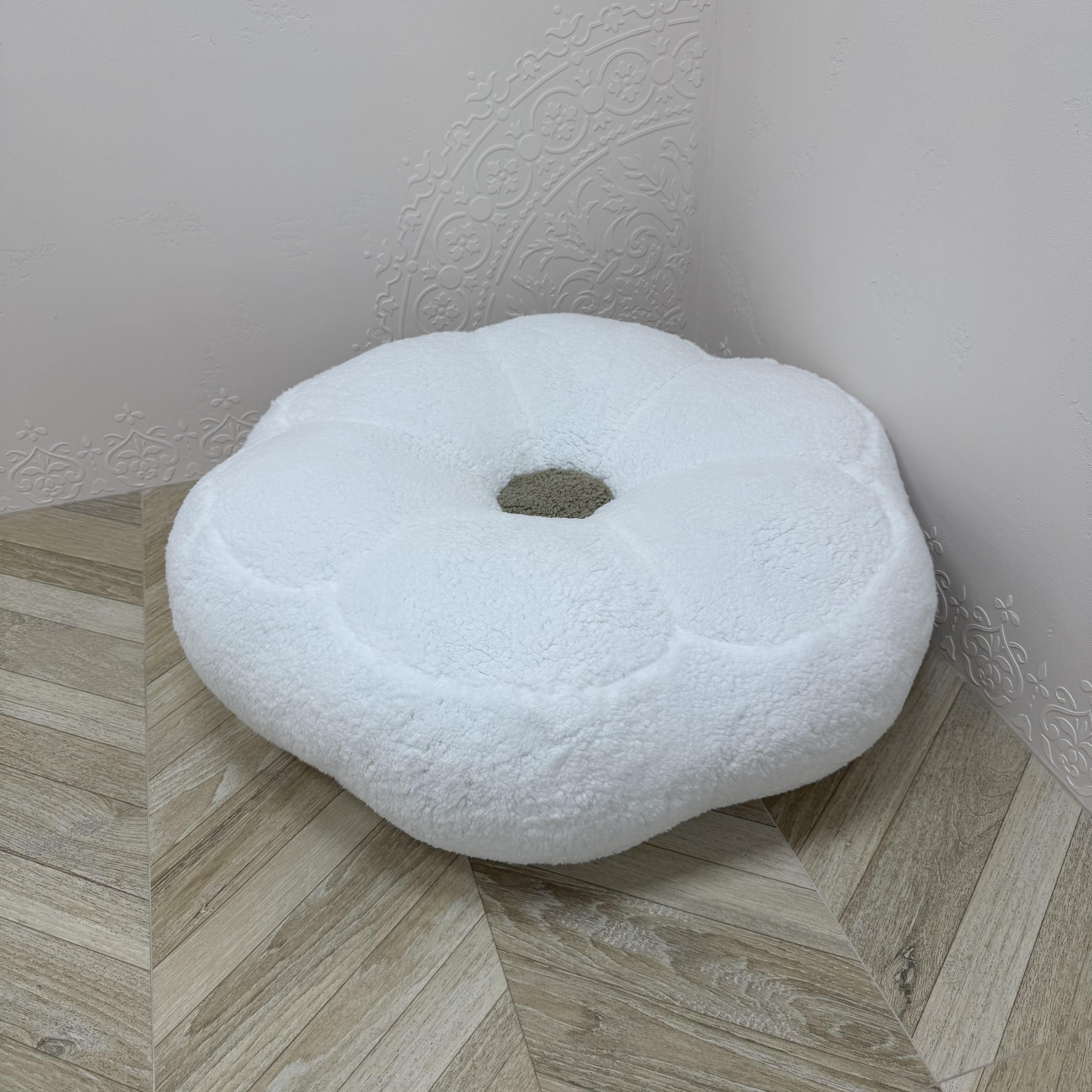 Бескаркасный пуф детский напольный Comfort HOME меховой Ø80х20 см