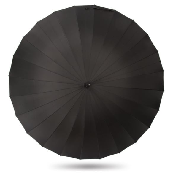 Зонт-трость SUNROZ Large Umbrella с большим куполом 24 спицы 114 см Черный (SUN7897)