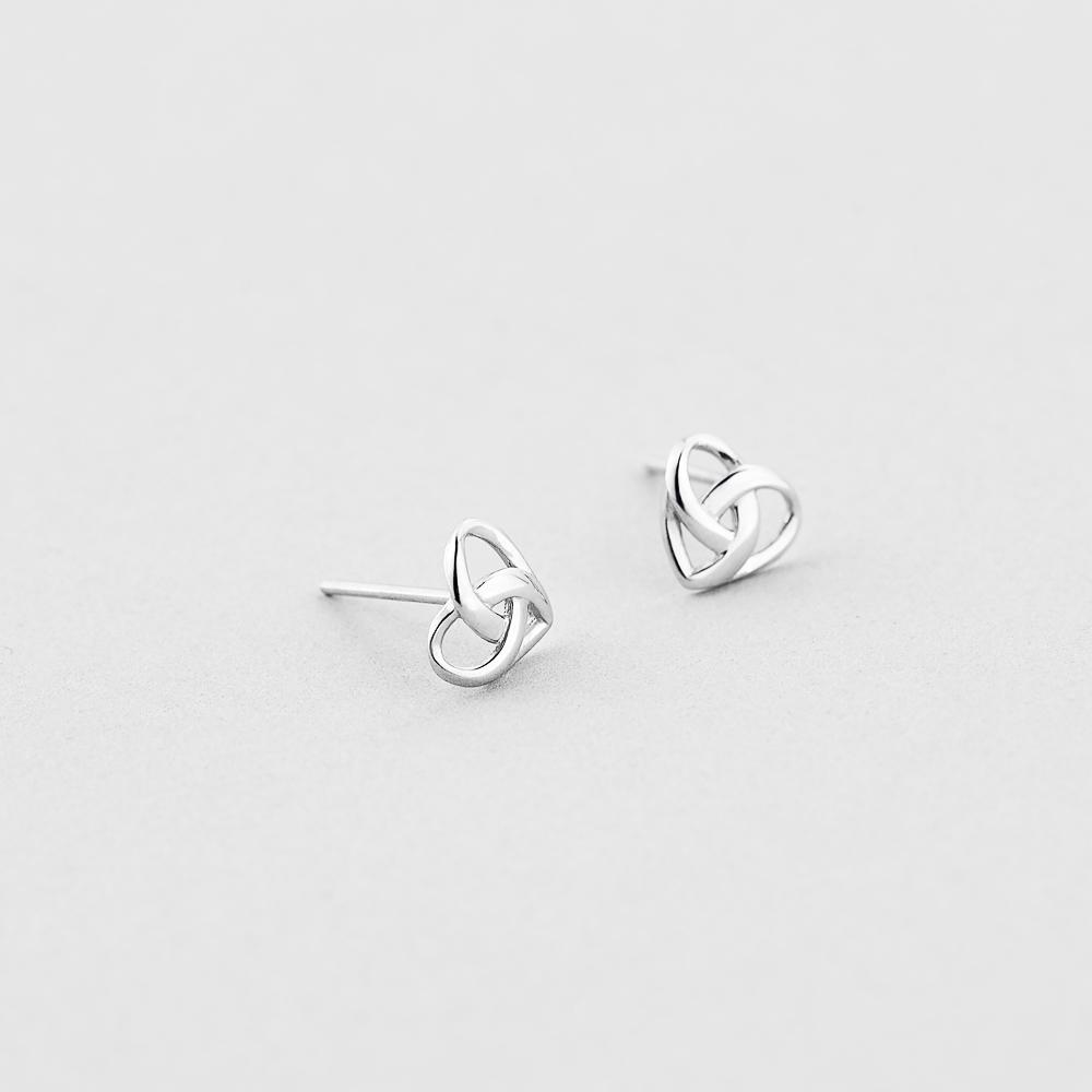 Серебряные серьги Minimal Сплетение любви (4760)