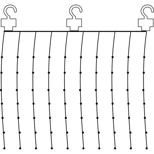 Гирлянда штора Dew Drop 100х100 см (456-18-1)