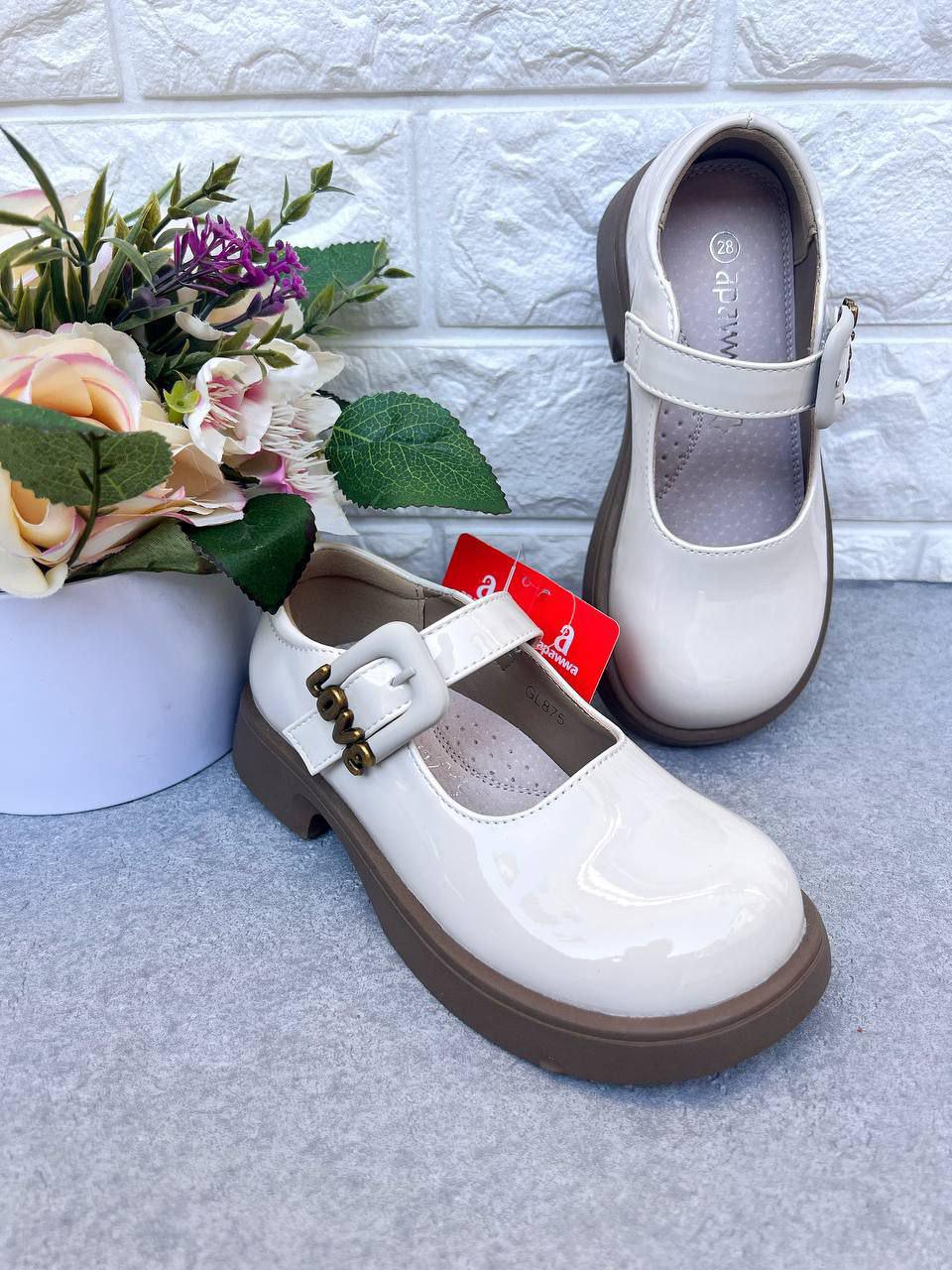 Туфли для девочки Apawwa 1537 р. 30 19 см Бежевый (1537)