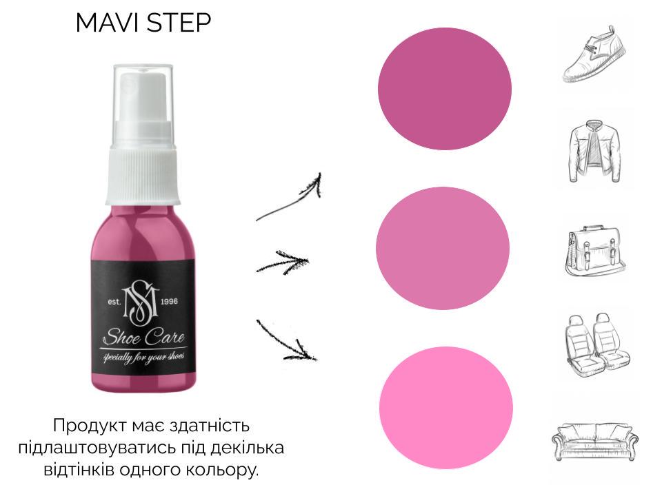 Жир норки для обуви MAVI STEP-Grease Spray 25 мл Ярко-розовый (E03/160/025) - фото 3