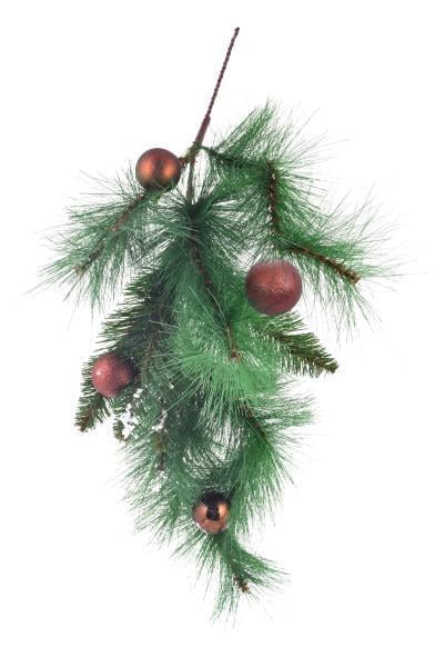 Ветка елочная Novogod’Ko Подарочная 0,50 м с декором (960404)