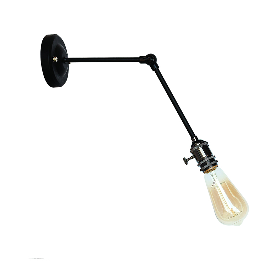 Бра Levistella Lofty длинное с патроном AMP15 Черный хром (1963530564)