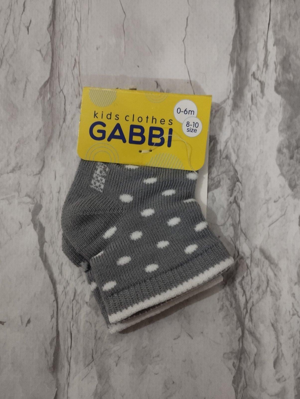 Шкарпетки для малюків GABBI в горошок р. 8-10 Сірий (0398)