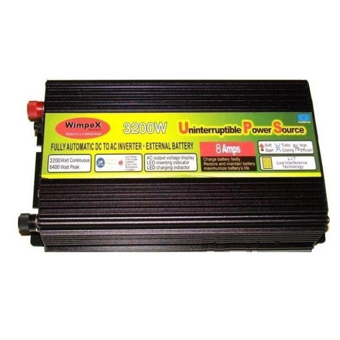 Преобразователь напряжения WimpeX WX-3200V UPS 12V USB тип DC/AC 3200W