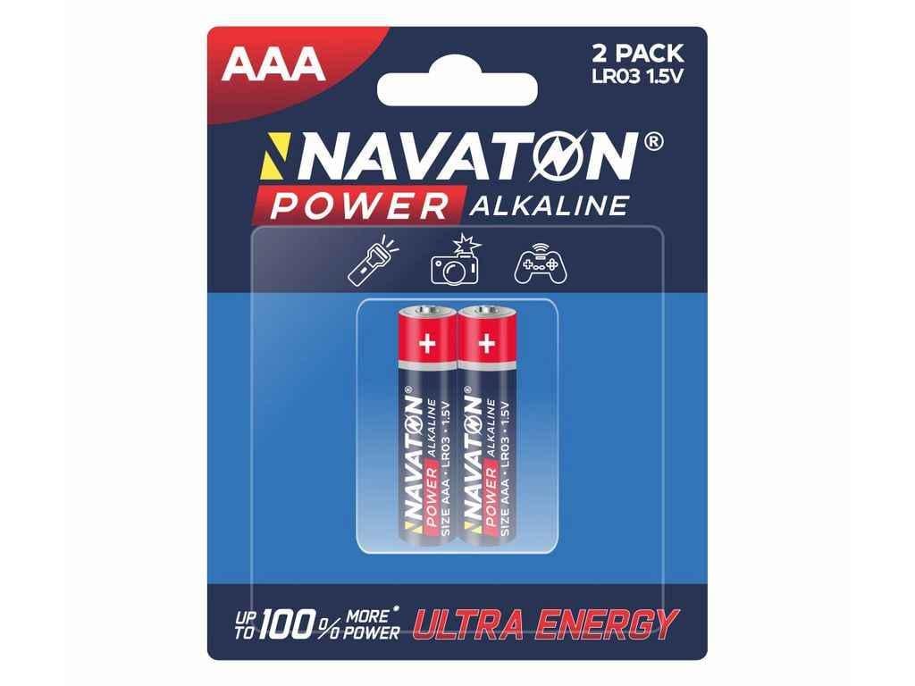 Батарейка щелочная NAVATON LR6 POWER Alkaline 2AAA-LR03-2B 2 шт. (1072920) Батарейка щелочная NAVATON LR6 POWER Alkaline 2AAA-LR03-2B 2 шт. (1072920)
