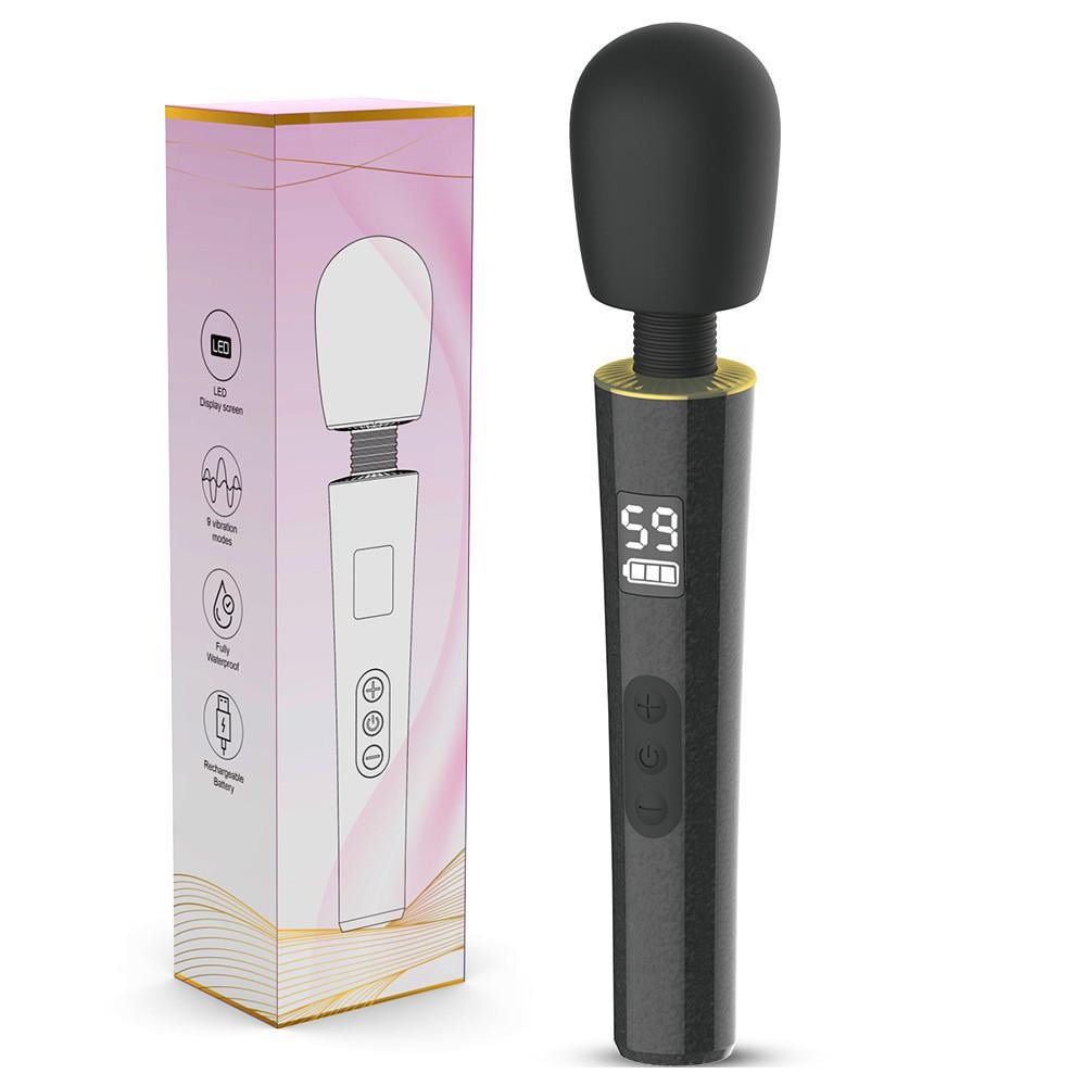 Вібратор для стимуляції клітора Magic Wand Flex з LED-дисплеєм та 9 режимами вібрації (b_OLJP136)
