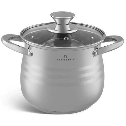Кастрюля с крышкой Edenberg EB-533 с турбоиндукционным дном из нержавеющей стали 5,4 л 20x17,5 см (15458576)