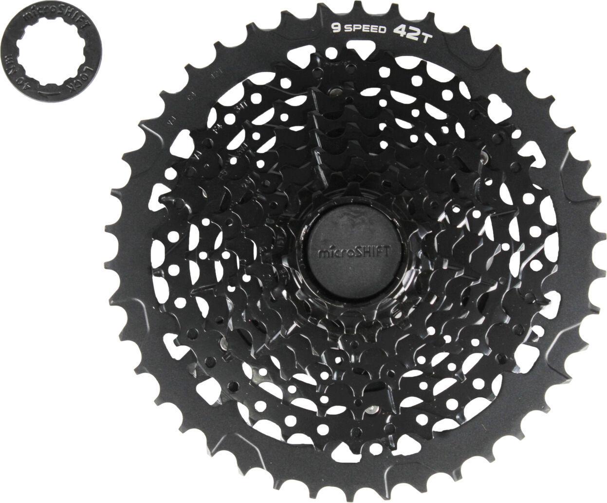 Кассета велосипедная MicroShift 9 скоростей 11-46T алюминиевый паук (CS-H093A 11-42)