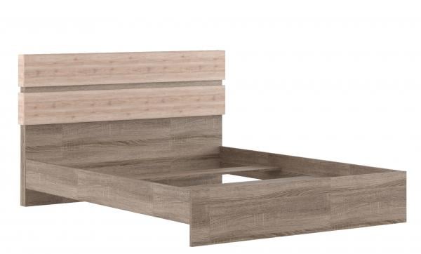 Кровать двуспальная Гербор Лайер LOZ160 160x200 см Дуб сонома трюфель/Дуб санремо светлый (GRB-1186)