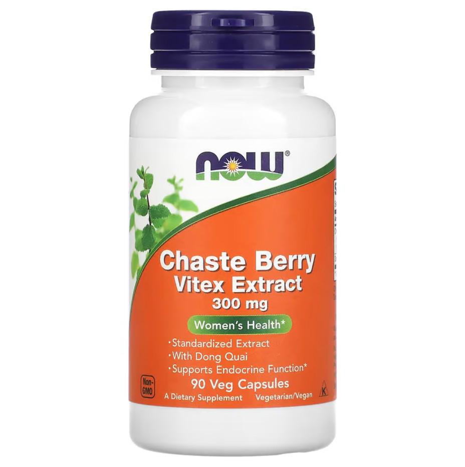 Натуральная добавка Now Foods Chaste Berry Vitex Extract 300 мг 90 капсул