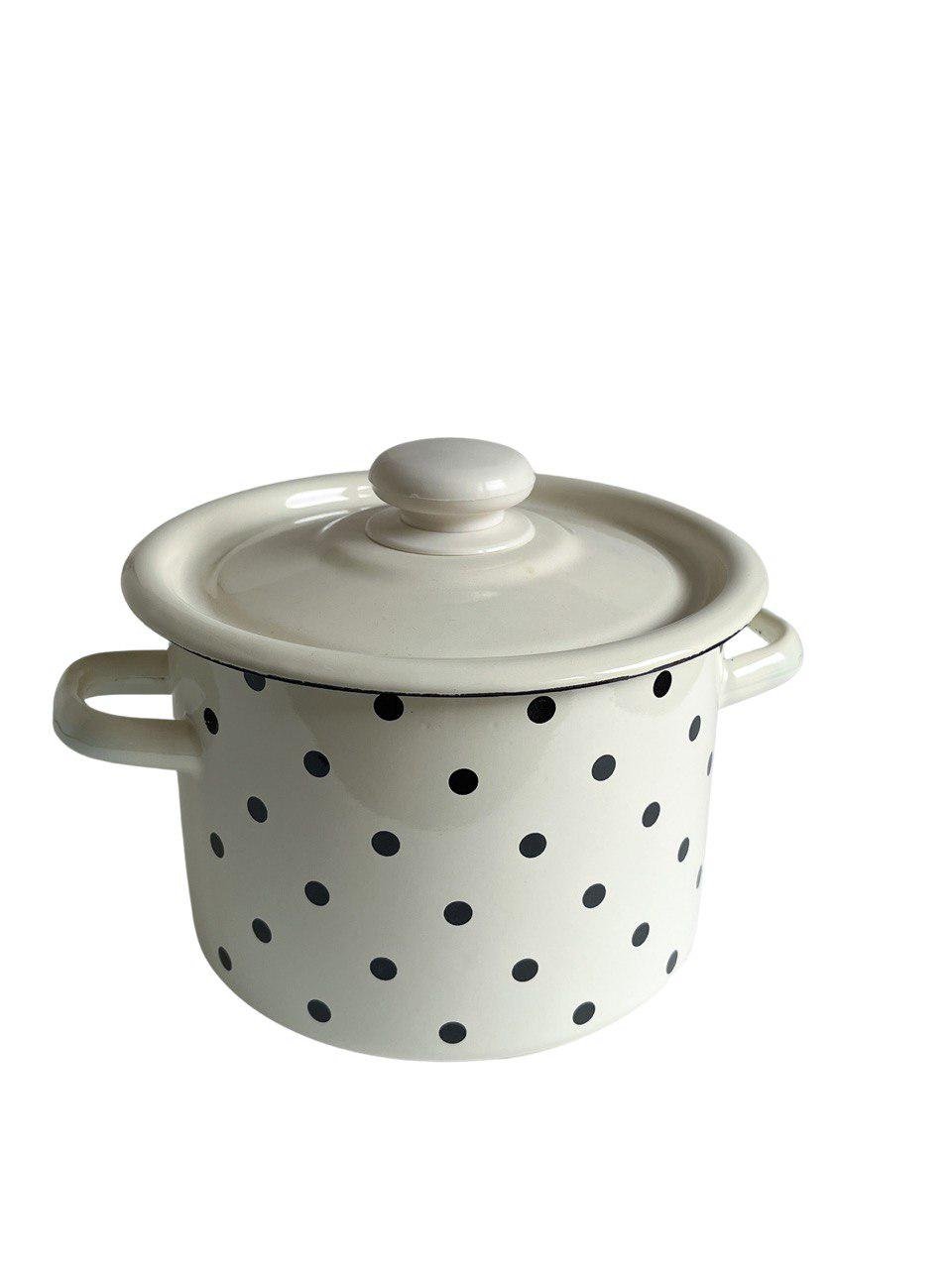 Каструля Idilia Жемчуг 5,5 л Молочний/Чорний (284588)