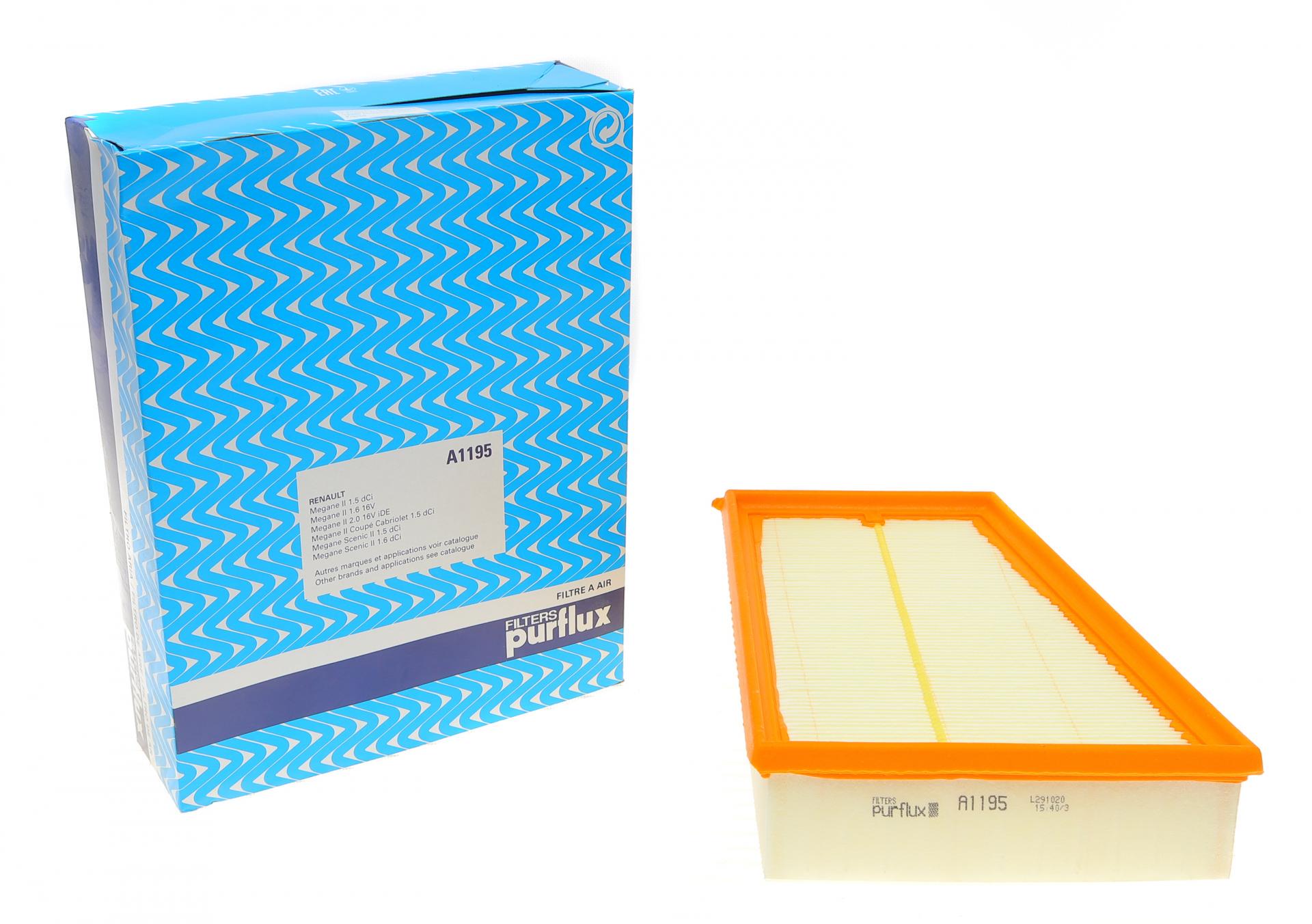 Фильтр воздушный PURFLUX для Renault Megane II/Scenic II 1,5dCi/1,6-2,0i 03-08- (A1195)