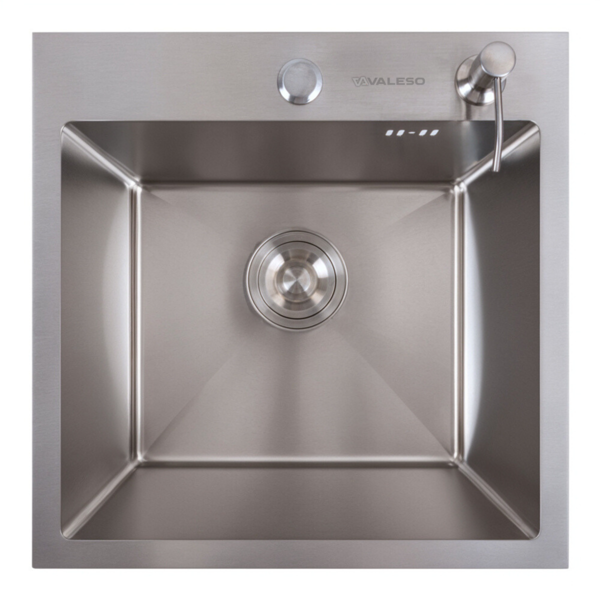 Мийка для кухні Valeso нержавіюча сталь 45х45 см/сифон круглий 3,0/0,8 мм (12222) Мийка для кухні Valeso нержавіюча сталь 45х45 см/сифон круглий 3,0/0,8 мм (12222)