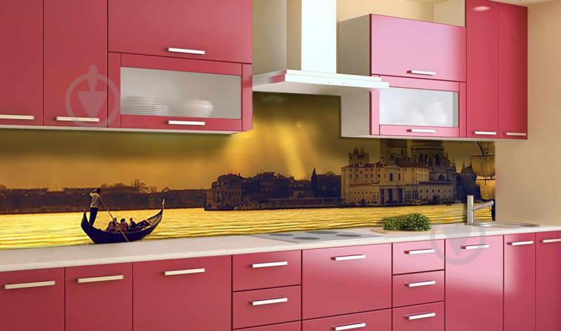 Наклейка виниловая кухонный фартук  Zatarga  "Венеция на Закате"  600х3000 мм