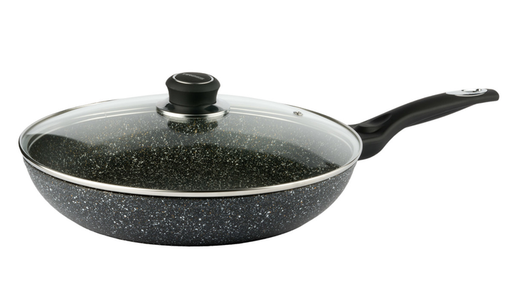 Сковорідка з кришкою Tiross Marble з мраморним покриттям 20 см (id_1817)