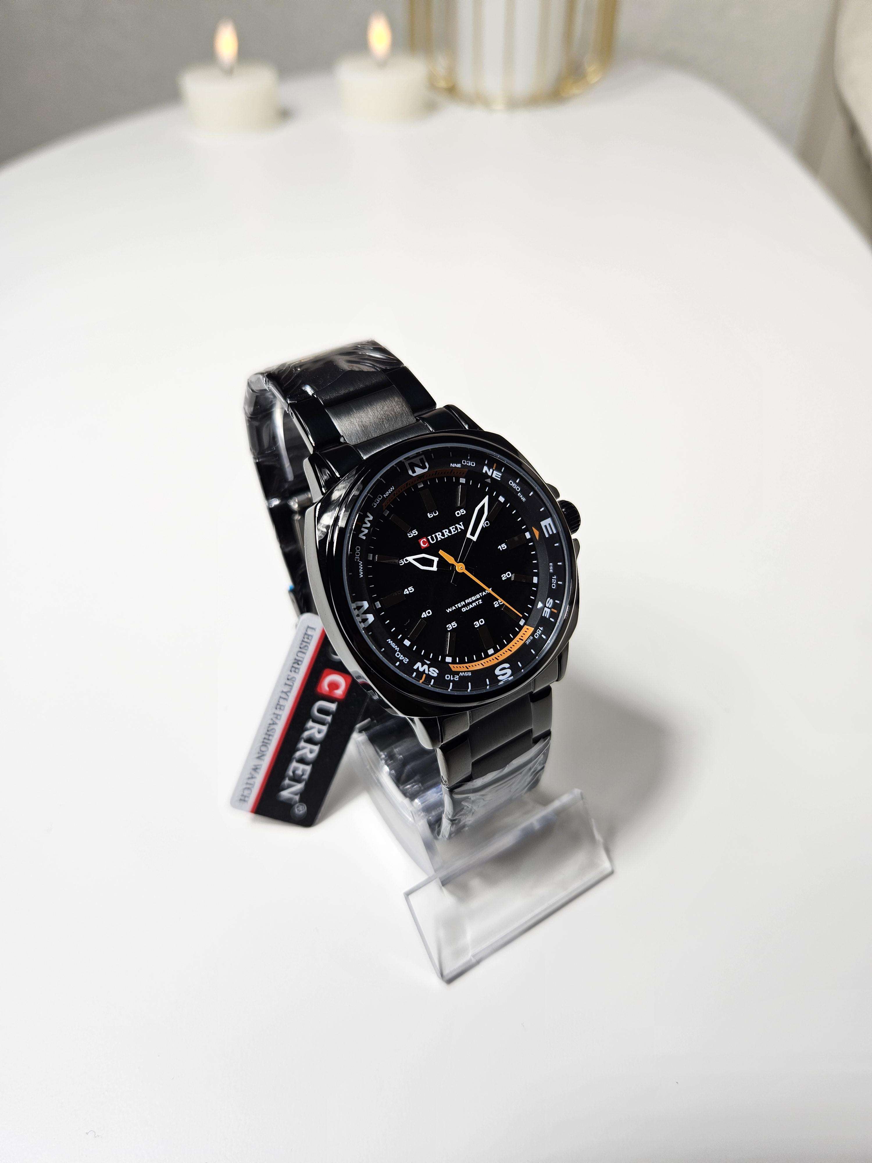 Наручний годинник чоловічий Curren 8455 Black (1121) - фото 4