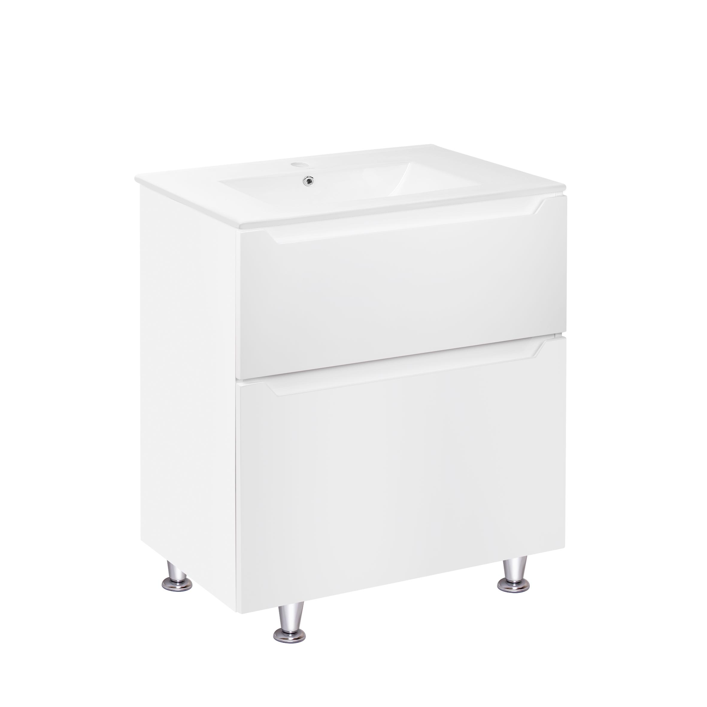 Тумба с умывальником напольная Q-tap Scorpio QT1471TNВ7013070CW 71,5x84,5x47 см Белый (96927)