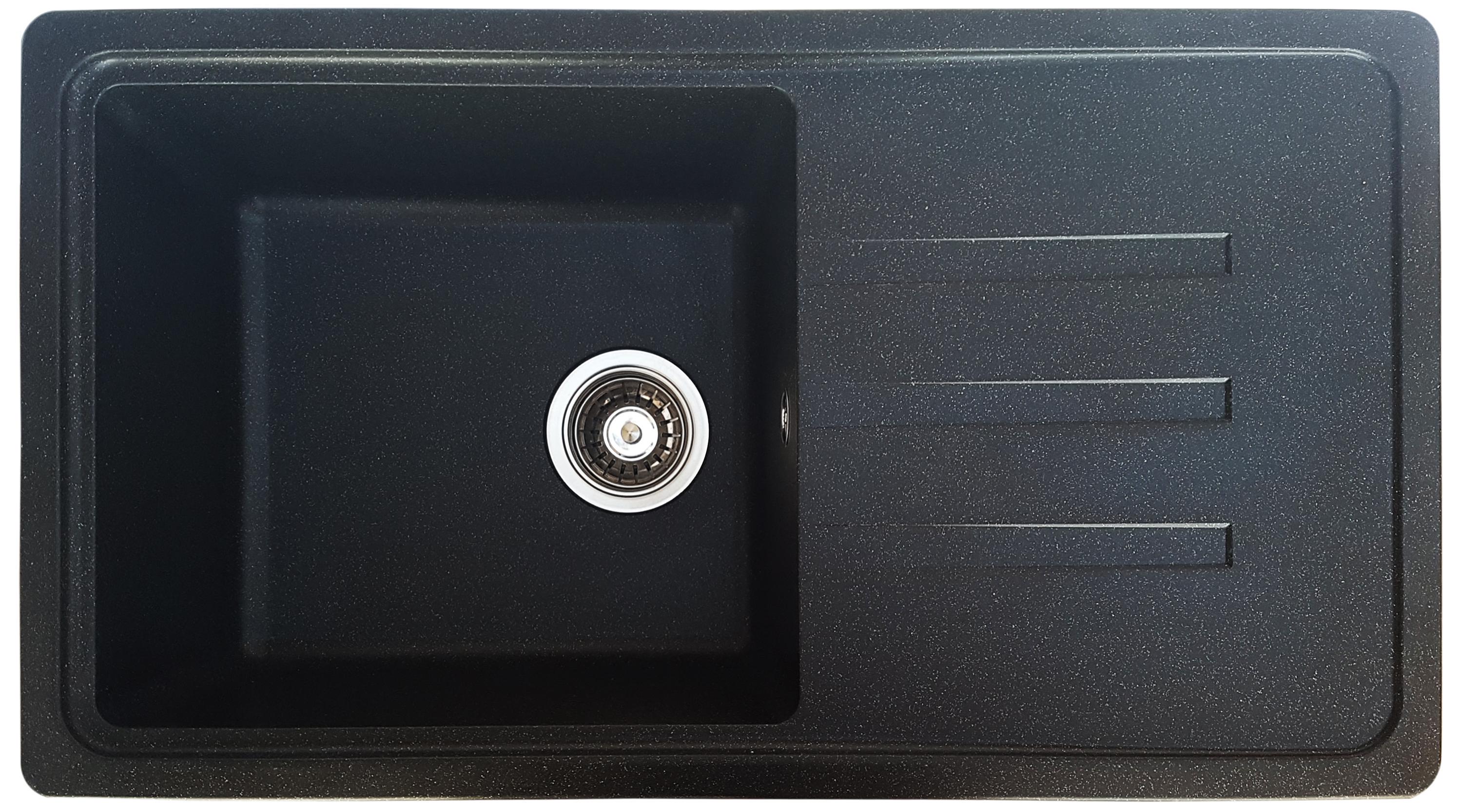 Мойка кухонная Valetti 36N 780x435 мм Черный