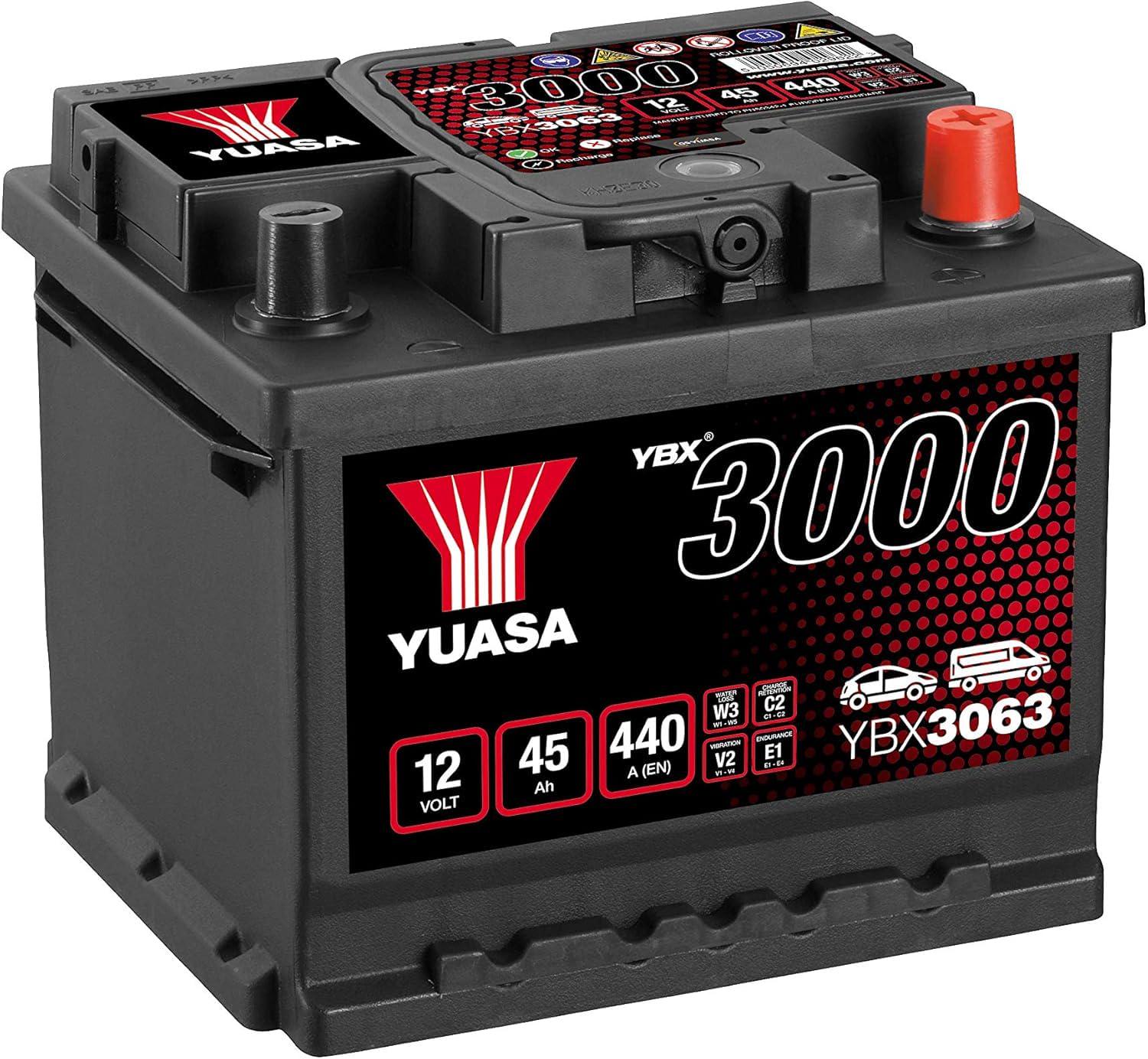 Аккумулятор YuasaBatteryEuropeGmb SMF Battery YBX3063 12V 45Ah