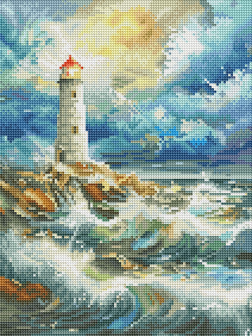 Алмазная мозаика Brushme Маяк 30x40 см (RDBS7020)