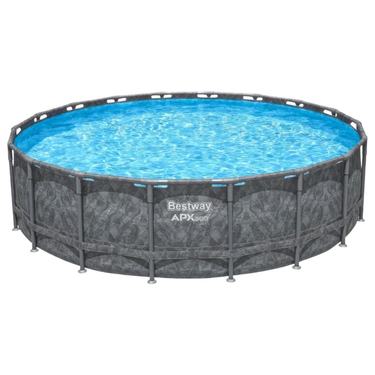 Бассейн каркасный Bestway BW 561JZ с песочным фильтр-насосом/лестницей/тентом и наполнителем Polysphere 671×132 см (34180330)