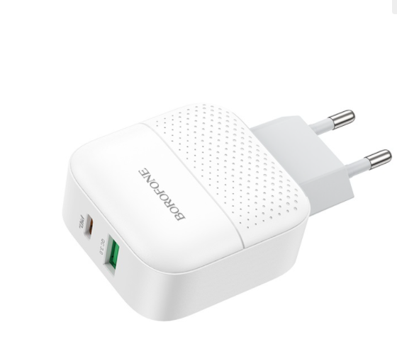 Зарядное устройство сетевое Borofone BA46A Premium PD+QC3.0 18W White (6931474727343) Зарядное устройство сетевое Borofone BA46A Premium PD+QC3.0 18W White (6931474727343)