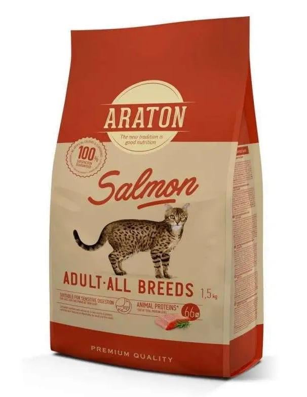 Корм сухой для котов Araton Salmon All Breeds 1,5 кг (4771317456465)