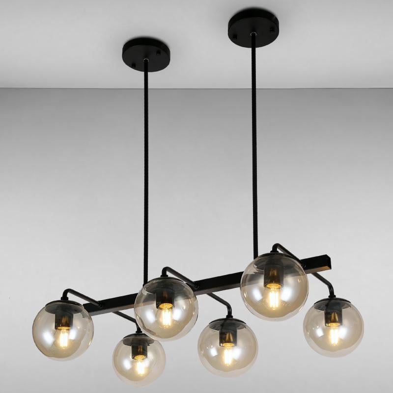 Люстра подвесная Light House LS-16092/6 BK+BR на шесть ламп Черный