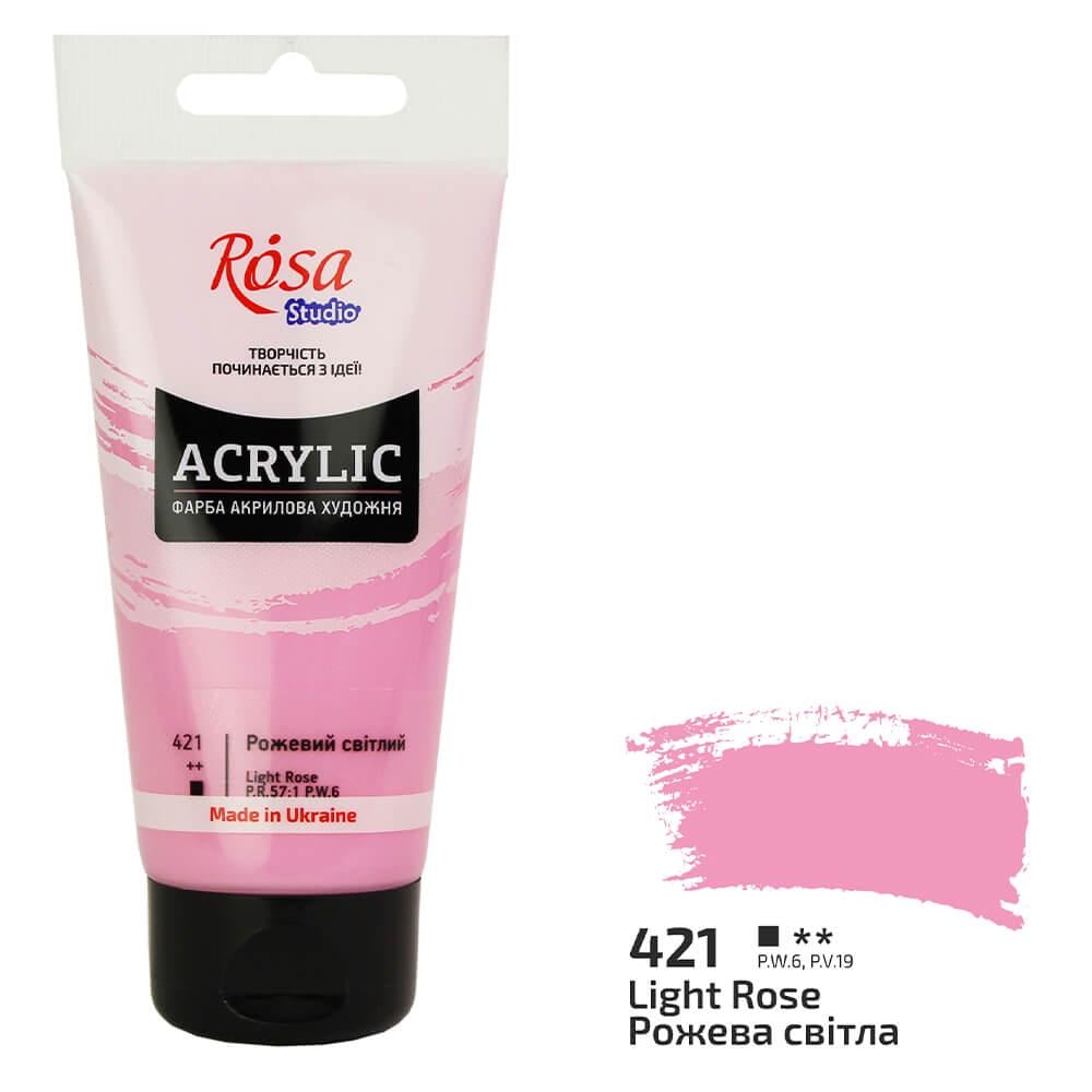 Акрилова фарба Rosa Studio 421 75 мл Рожевий світлий (32241421) - фото 1