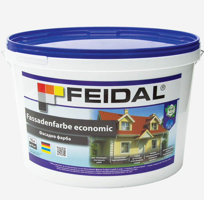 Краска фасадная Feidal Fassadenfarbe economic 10 л