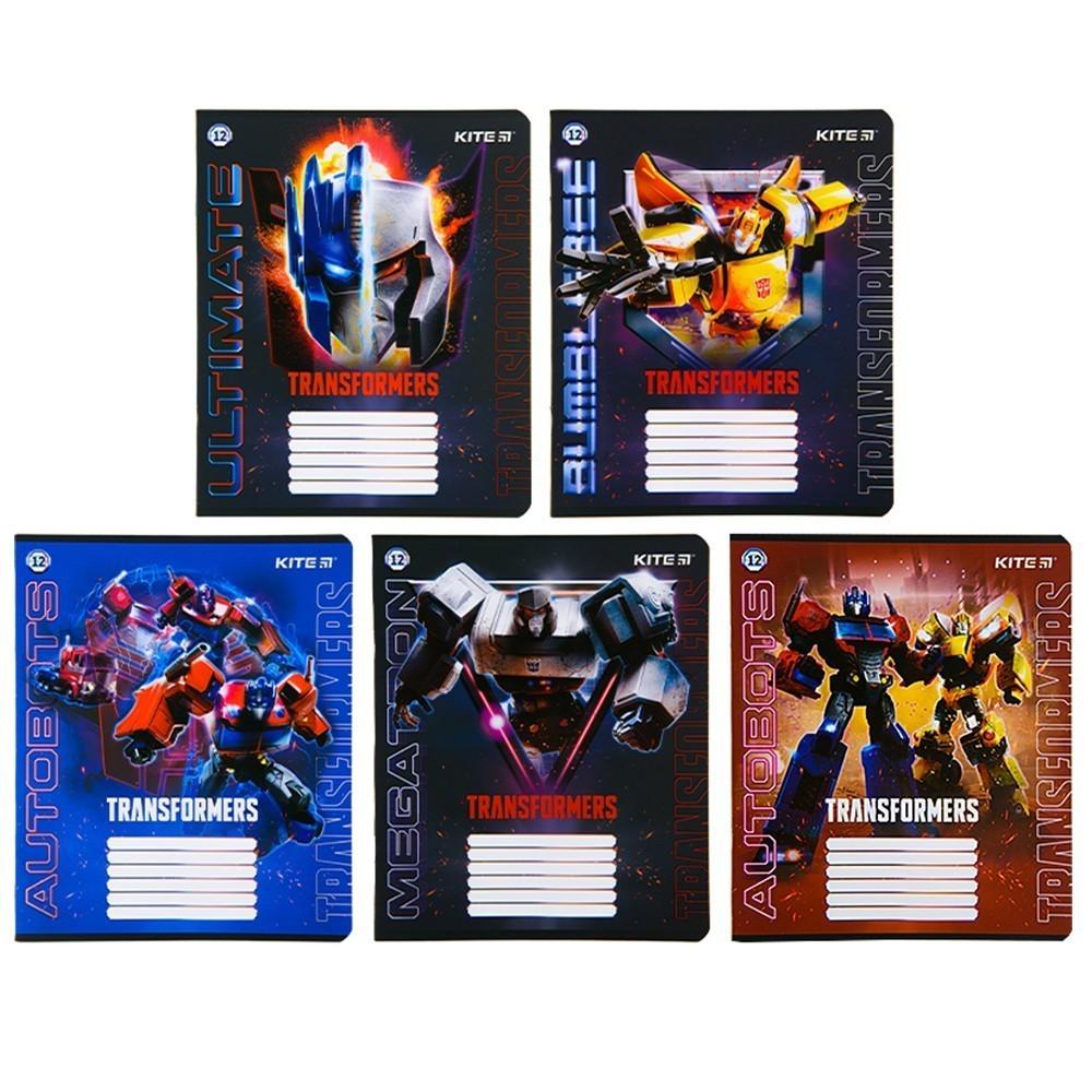 Комплект школьных тетрадей KITE Transformers 12 листов 25 шт. (TF22-234_25pcs)