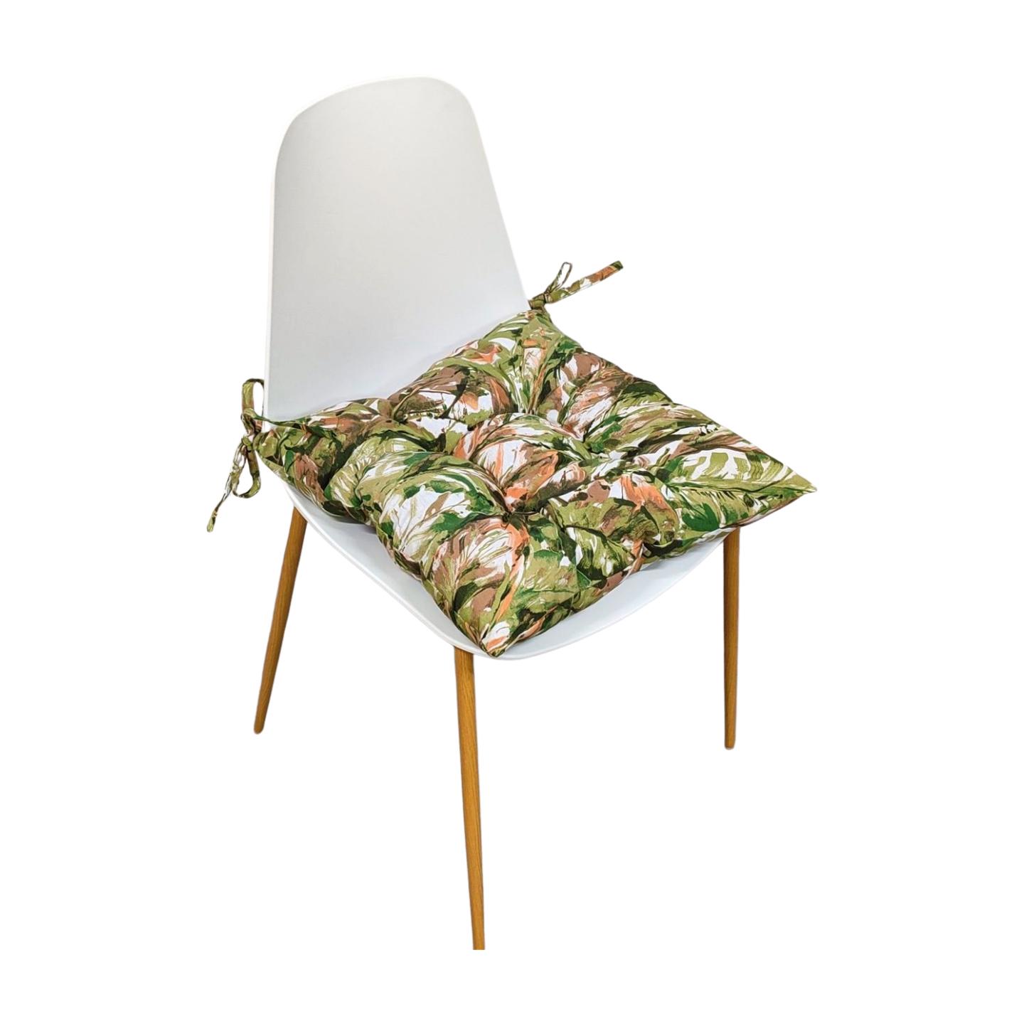 Подушка для стула eGarden AIRE VERDE холофайбер с завязками 40x40x8 см (5672) Подушка для стула eGarden AIRE VERDE холофайбер с завязками 40x40x8 см (5672)