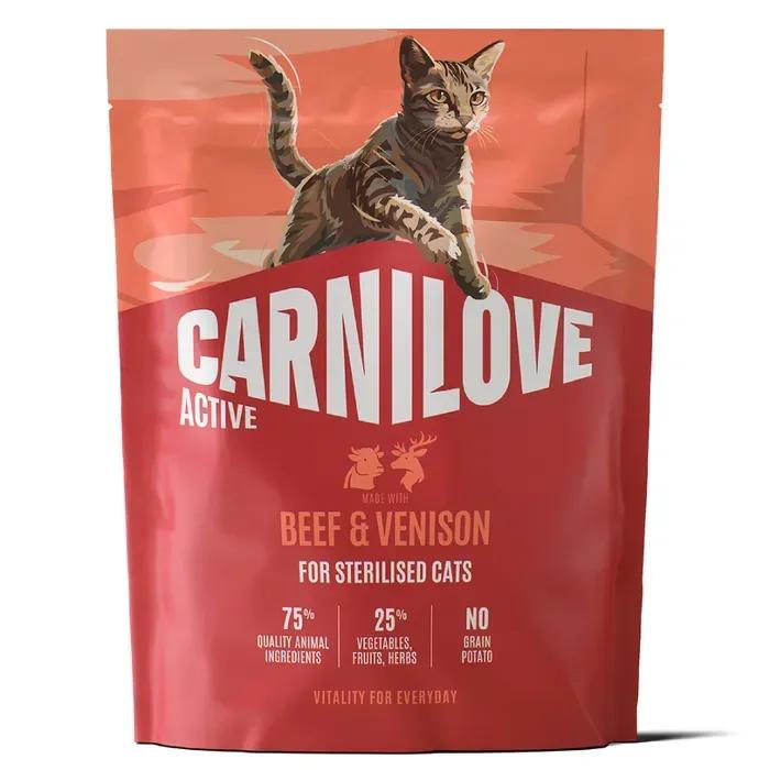 Корм сухий Carnilove Active Beef & Venison Sterilised для стерилізованих кішок яловичина та оленина 2 кг (173718)