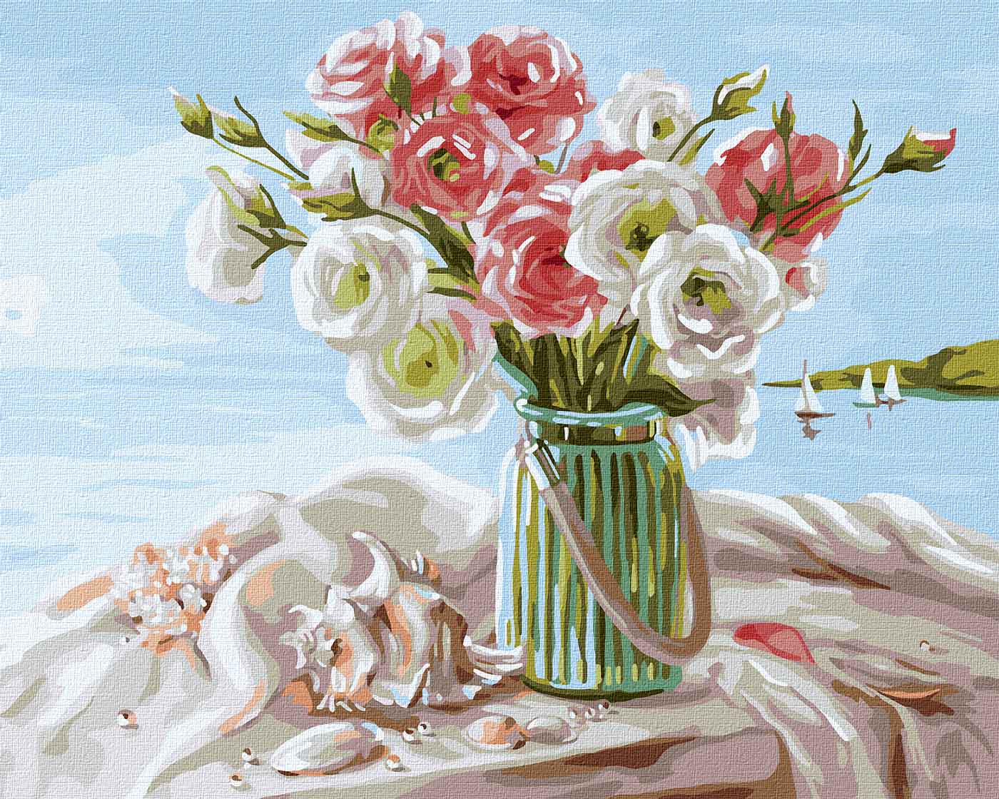 Картина по номерам Идейка Натюрморт у моря 40х50 см (KHO5609)