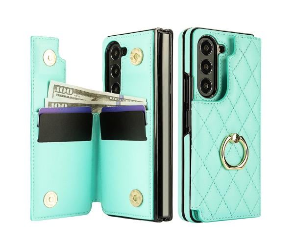Чохол-гаманець Lingge для Samsung Galaxy Fold6 Мятний