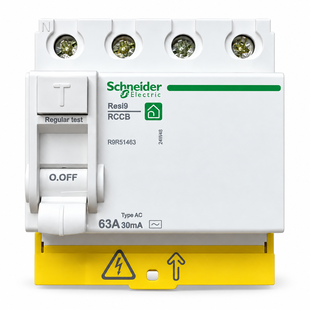 Дифференциальное реле 4-п. SCHNEIDER ELECTRIC RESI9 63A АС 30mA C2