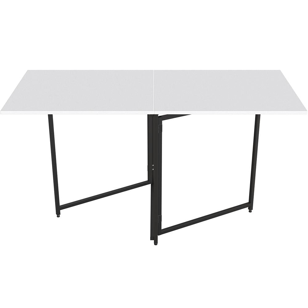 Стіл-книжка трансформер Ferrum-decor Панама метал/ДСП 16 мм 75x148x68 см Чорний/Білий (FRD-106831) - фото 1 Стіл-книжка трансформер Ferrum-decor Панама метал/ДСП 16 мм 75x148x68 см Чорний/Білий (FRD-106831) - фото 1