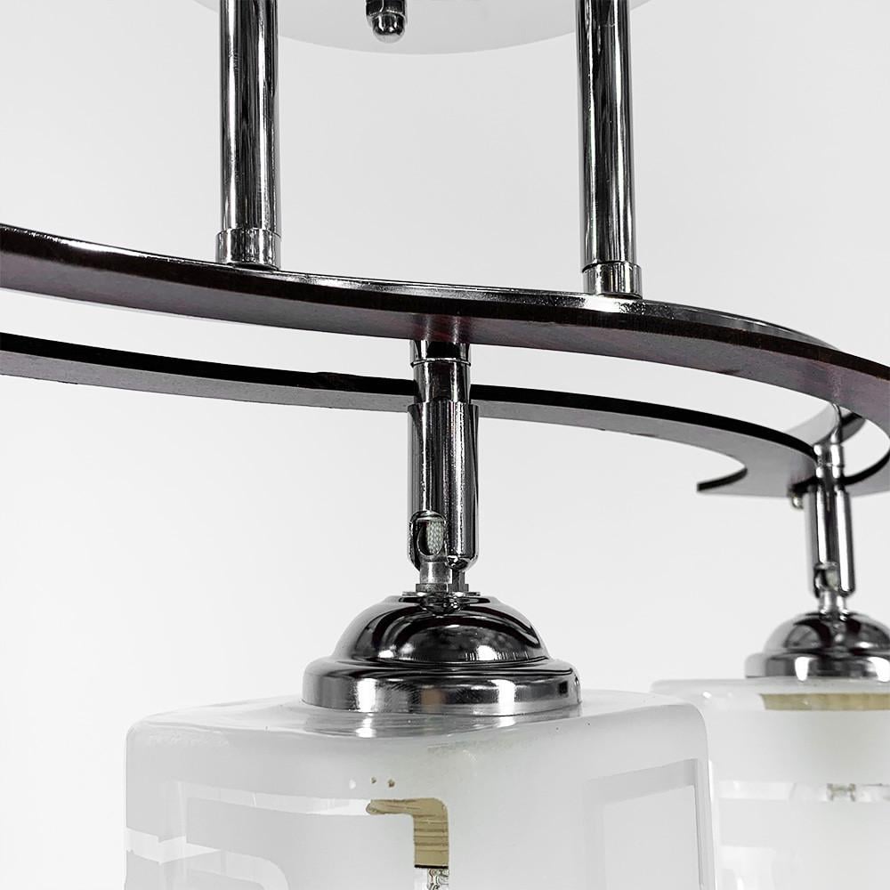 Світильник стельовий на 3 плафони Срібний (6032/3 CH) - фото 4