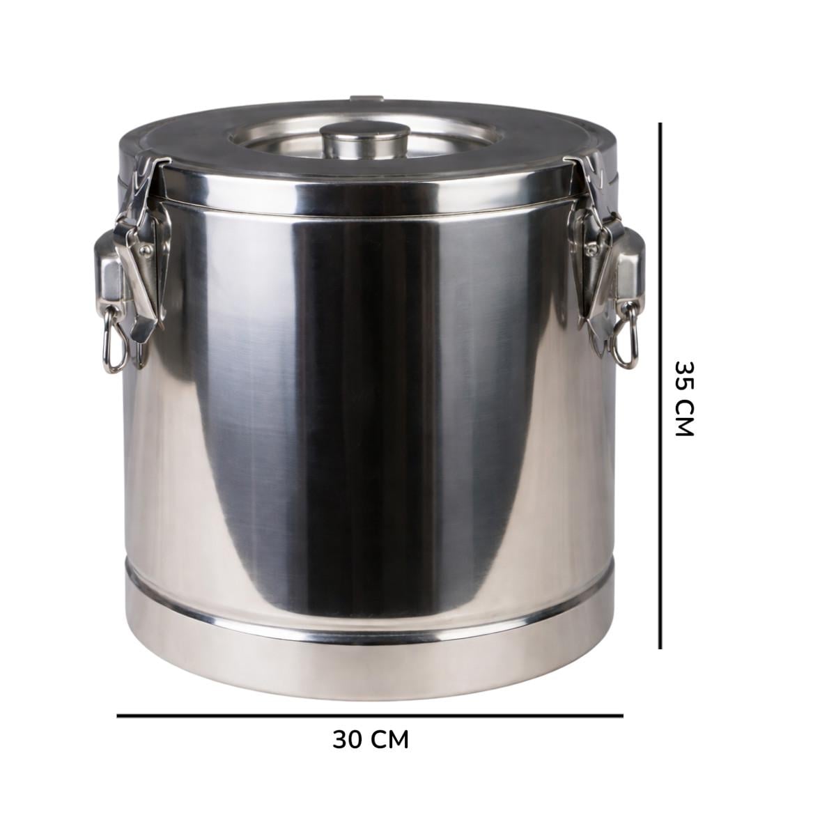 Термокастрюля пищевая на 20 л A-PLUS из нержавеющей стали для транспортировки пищи (2201) - фото 4