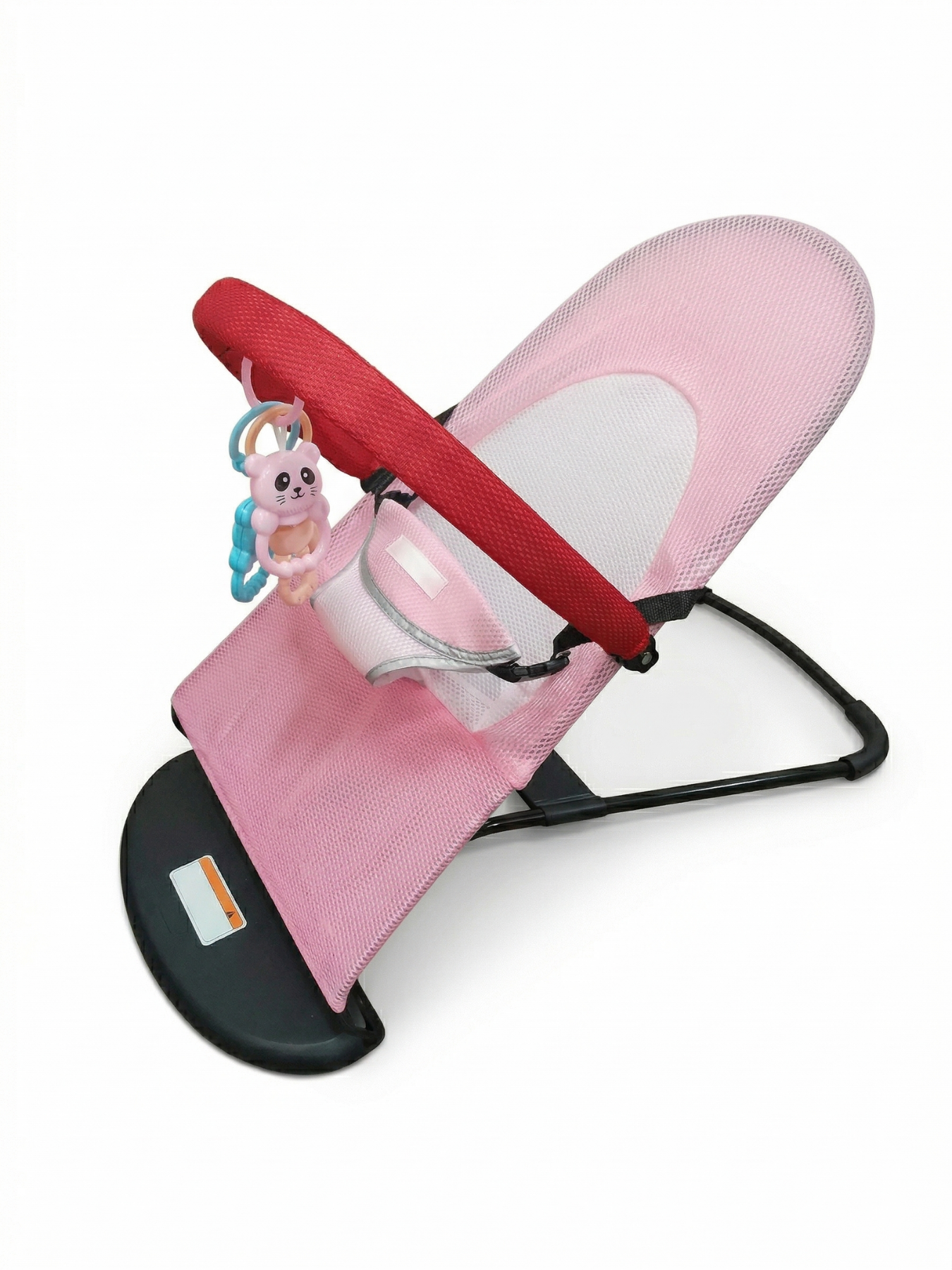 Детское кресло-качели-шезлонг для новорожденных и младенцев весом до 12 кг с ремнями безопасности Розовый (8381706586)