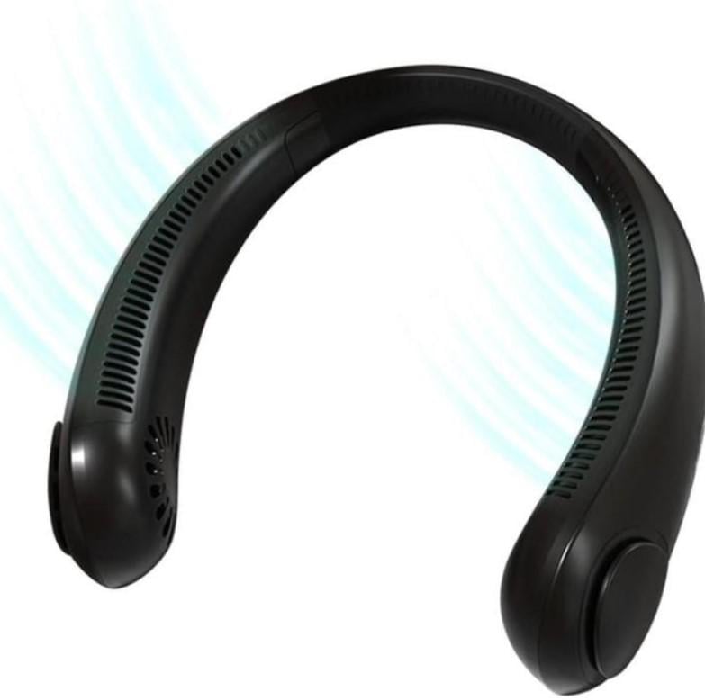 Вентилятор на шею безлопастный аккумуляторный FAN-01 трехскоростной 1200 mAh и питание от USB Черный - фото 3 Вентилятор на шею безлопастный аккумуляторный FAN-01 трехскоростной 1200 mAh и питание от USB Черный - фото 3