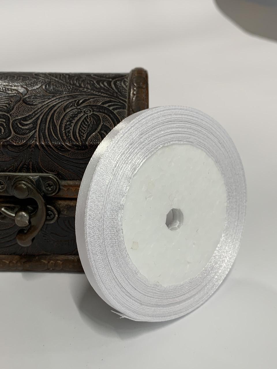 Лента атласная 0,7 см Белый (1617948512)