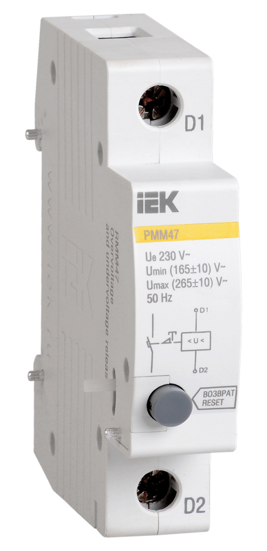Розчіплювач мінімальної-максимальної напруги УЕК РММ47 230 В (MVA01D-RMM)