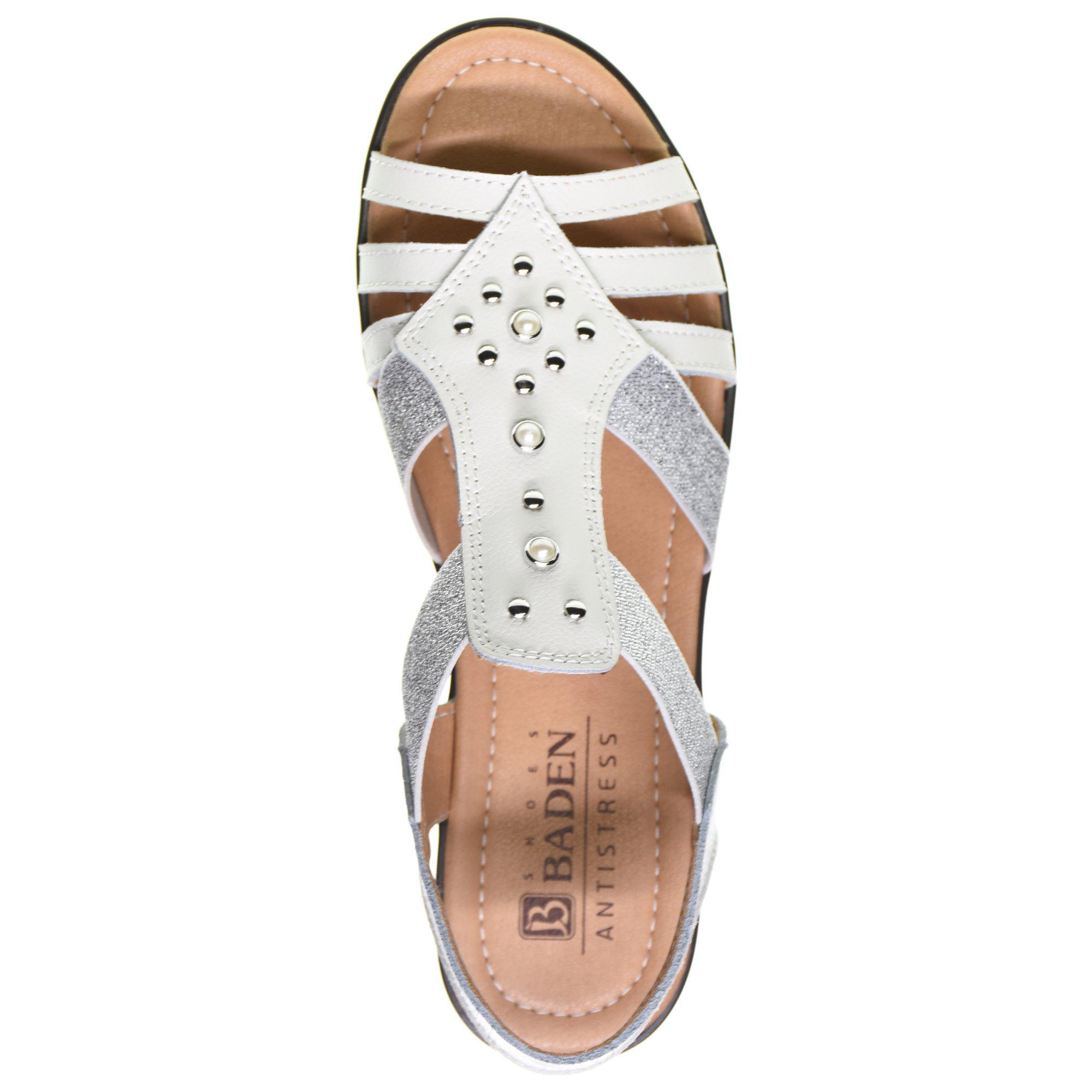 Сандалии женские Baden р. 36 Белый/Серебряный (069698-36) - фото 6 Сандалии женские Baden р. 36 Белый/Серебряный (069698-36) - фото 6