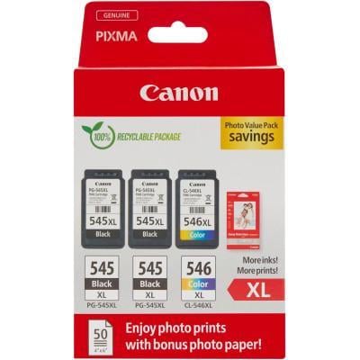 Комплект картриджей Canon PG-545/CL-546 Multipack XXL 2xBK/Color 3 шт. (8286B015)