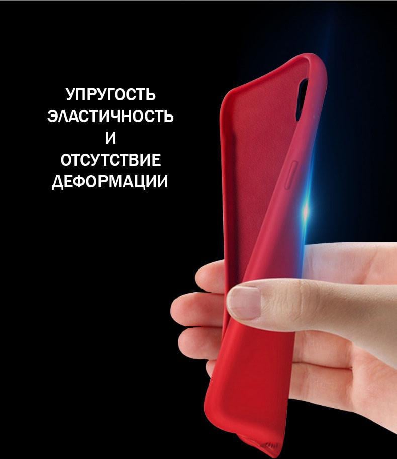 Силіконовий чохол Xiaomi Redmi 7A з мікрофіброю Liquid Silicon Case Хакі Хакі 2289P - фото 4